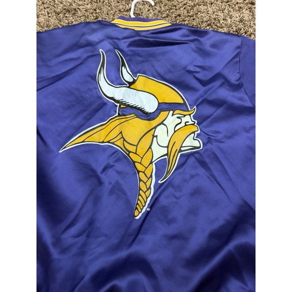 Vintage NFL Chalk Line NFL Minnesota Vikings Satin Jacket 1990 Size Medium - Picture 8 of 8
